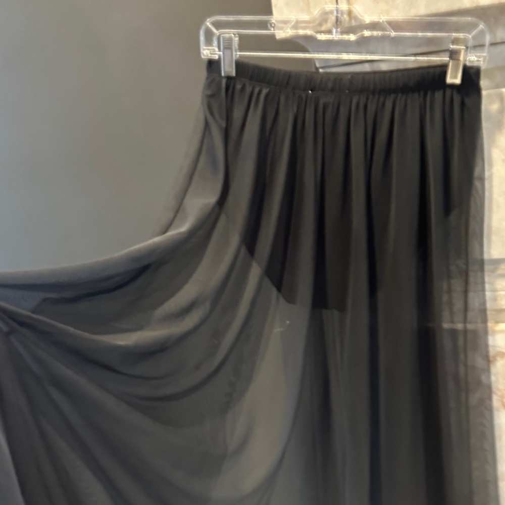 Elegant Black Sheer Skirt